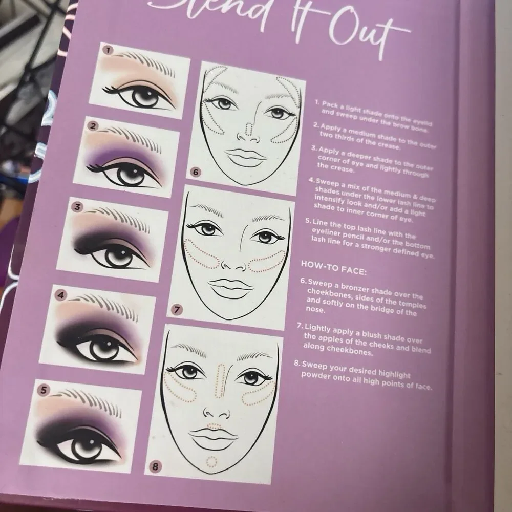 PROFUSION Beauty Book Eye & Face Set 25 Shadows 1 Highlighter 1 Blush 1 Bronzer